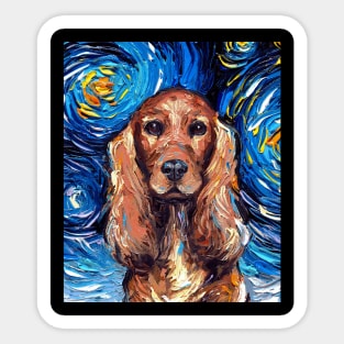 Cocker Spaniel Night (Portrait) Sticker